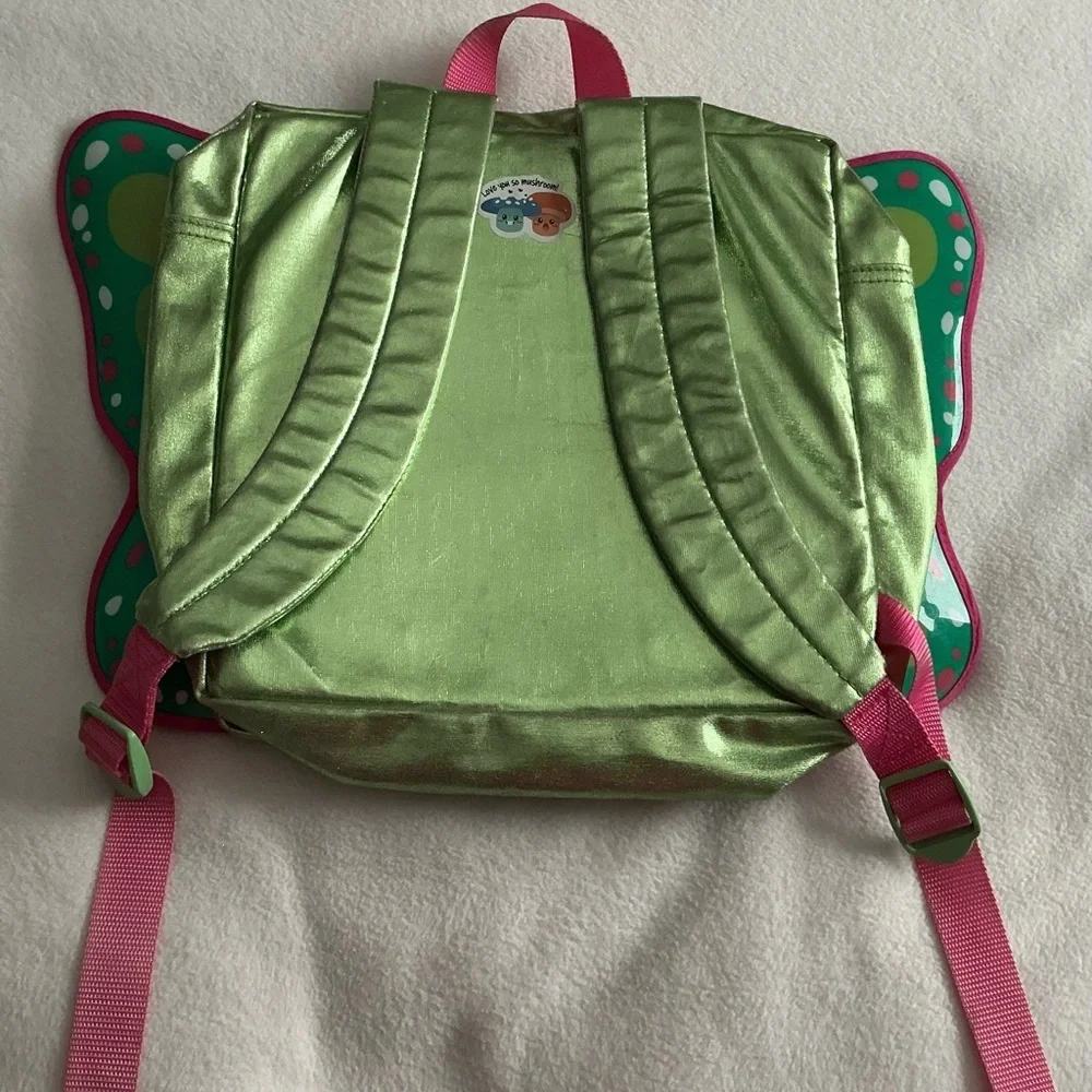 American Girl fairy wings backpack sparkling green and pink good condition